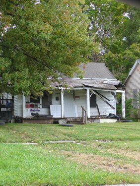 Porch already demolished.